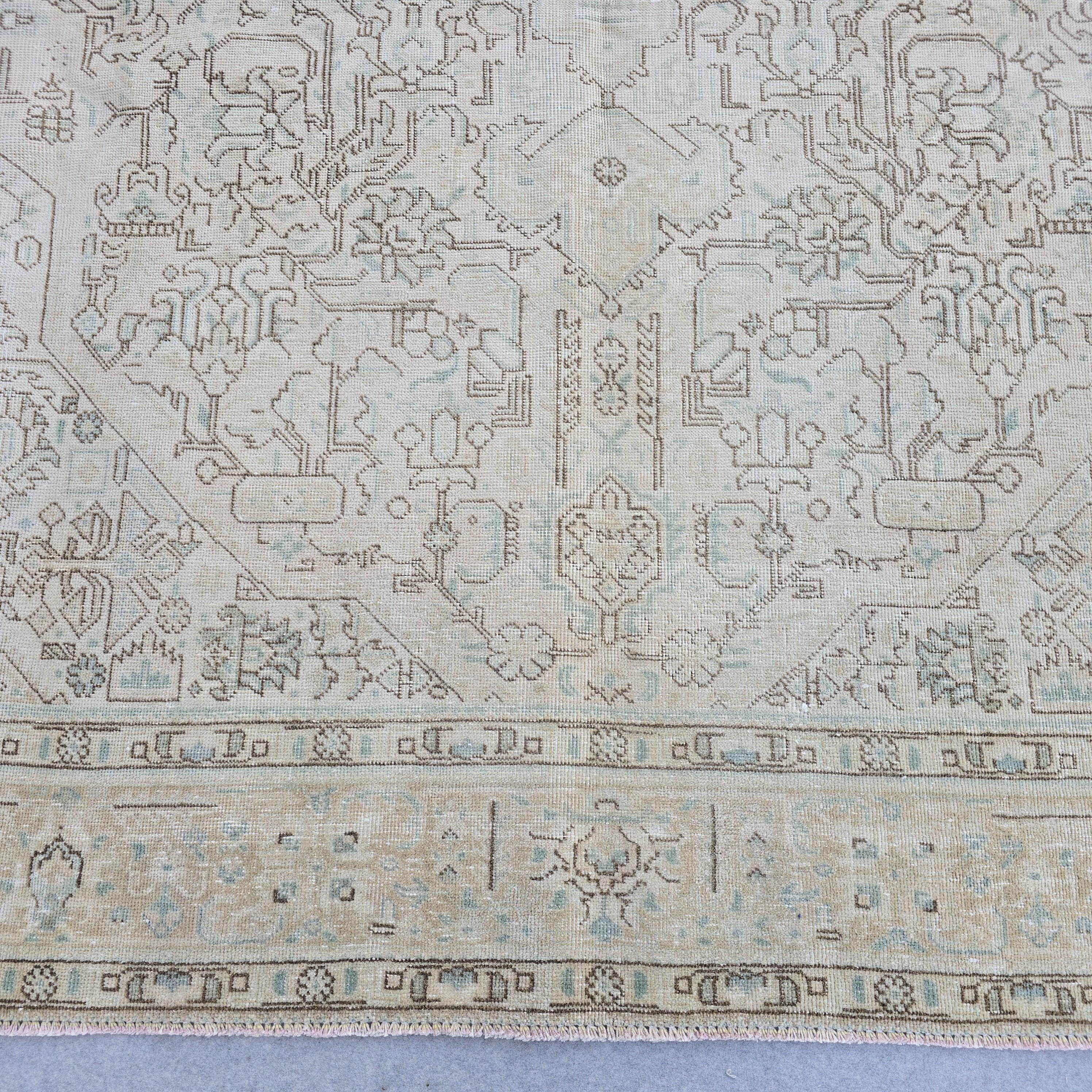 8x11 Oushak Rug: Handwoven Wool Area Rug, Vintage Turkish Area Rug