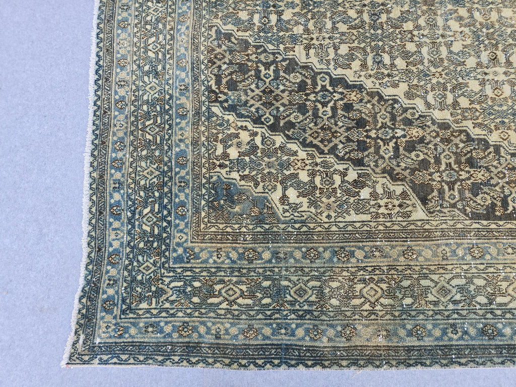 Oversize Turkish Oushak Rug 10x17: Vintage Anatolian Wool Carpet