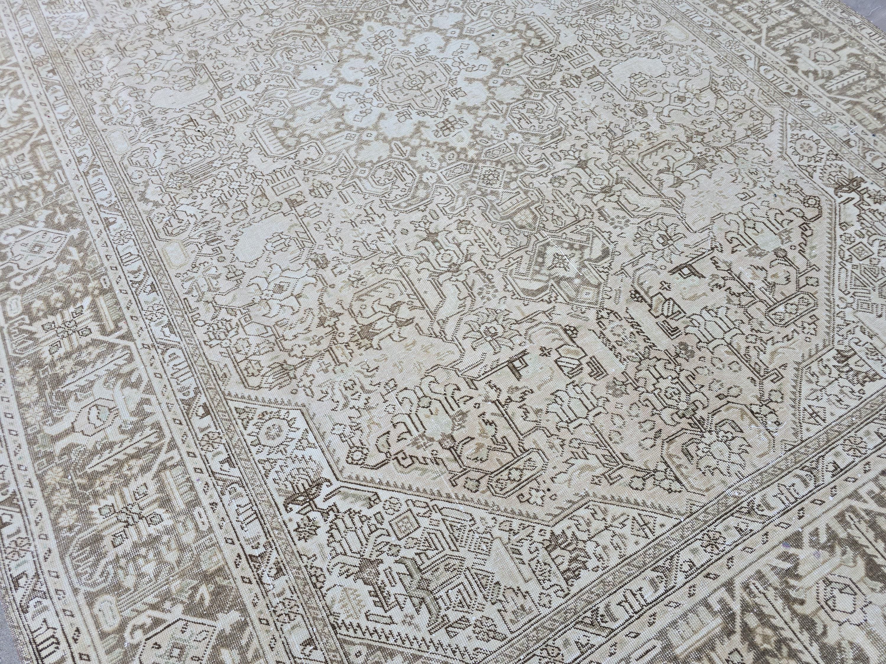 8x10 Oushak Rug/ Neutral Vintage Turkish Rug //7.80x10.80 feet