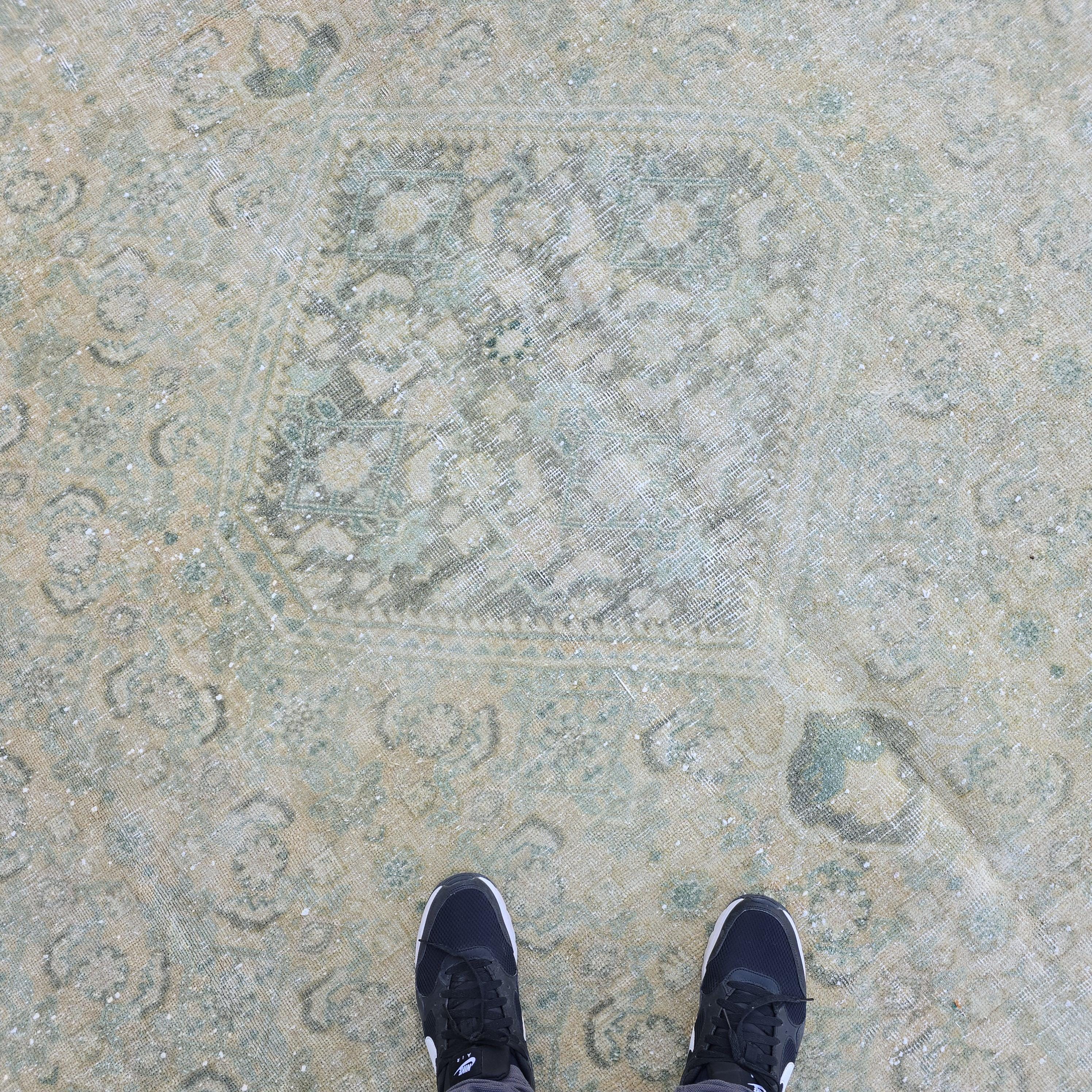 9x12 Neutral Oushak Rug/ Classic Vintage Oriental rug