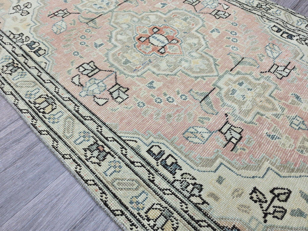 Antique Wool Runner Rug: Vintage Anatolian Stair Carpet (3x12.65 ft)