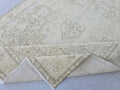 Vintage Oushak Rug 9x13  Neutral Cream Geometric Hand Knotted Turkish Wool Area Rug