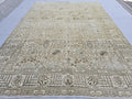 9x12 Oushak Rug Floral Design/ Hand Knotted High Quality Wool Rug/ Neutral Area Rug/ Turkish Rug 9x12/ Antique Turkish Rug/ Beige Rug