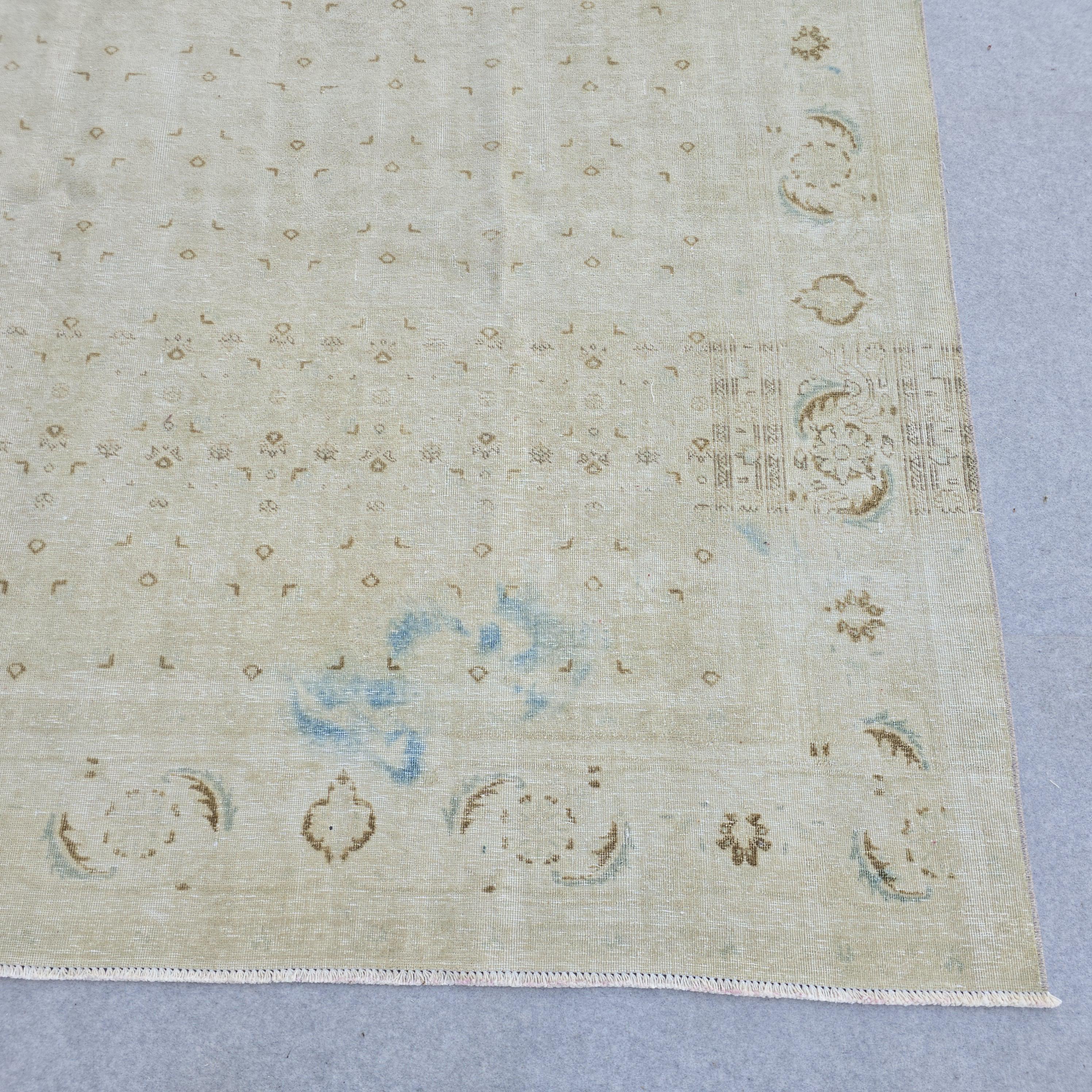 Large Oushak Rug 9x12 | Cream Neutral Area Rug | Hand Knotted Persian Style Bedroom Carpet