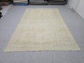 Vintage Rug 7x10, Hand Knotted Wool Oushak Area Rug Large Neutral