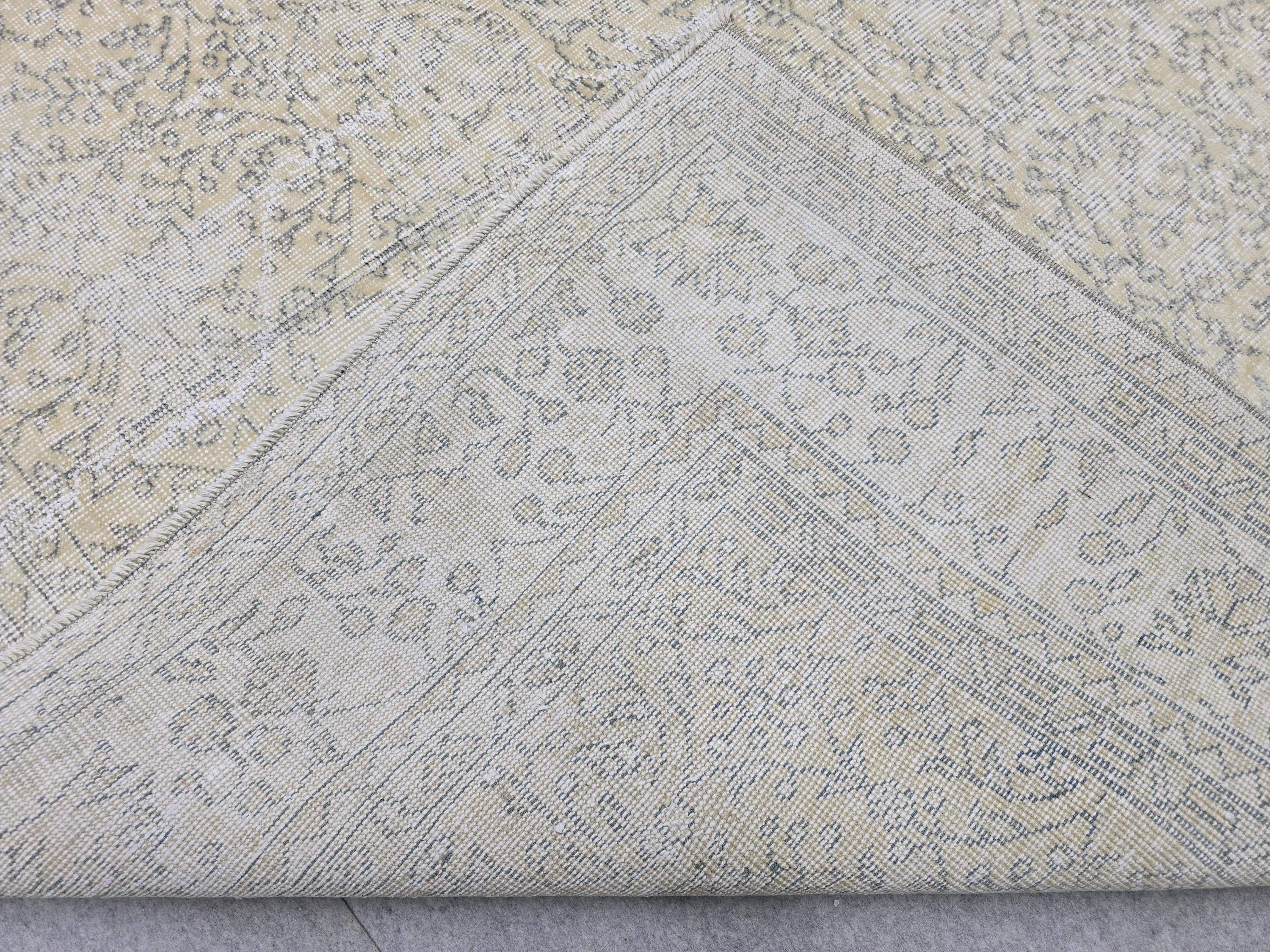 Vintage Turkish Oushak Rug 6’8”x9’7” – Distressed Boho Area Rug