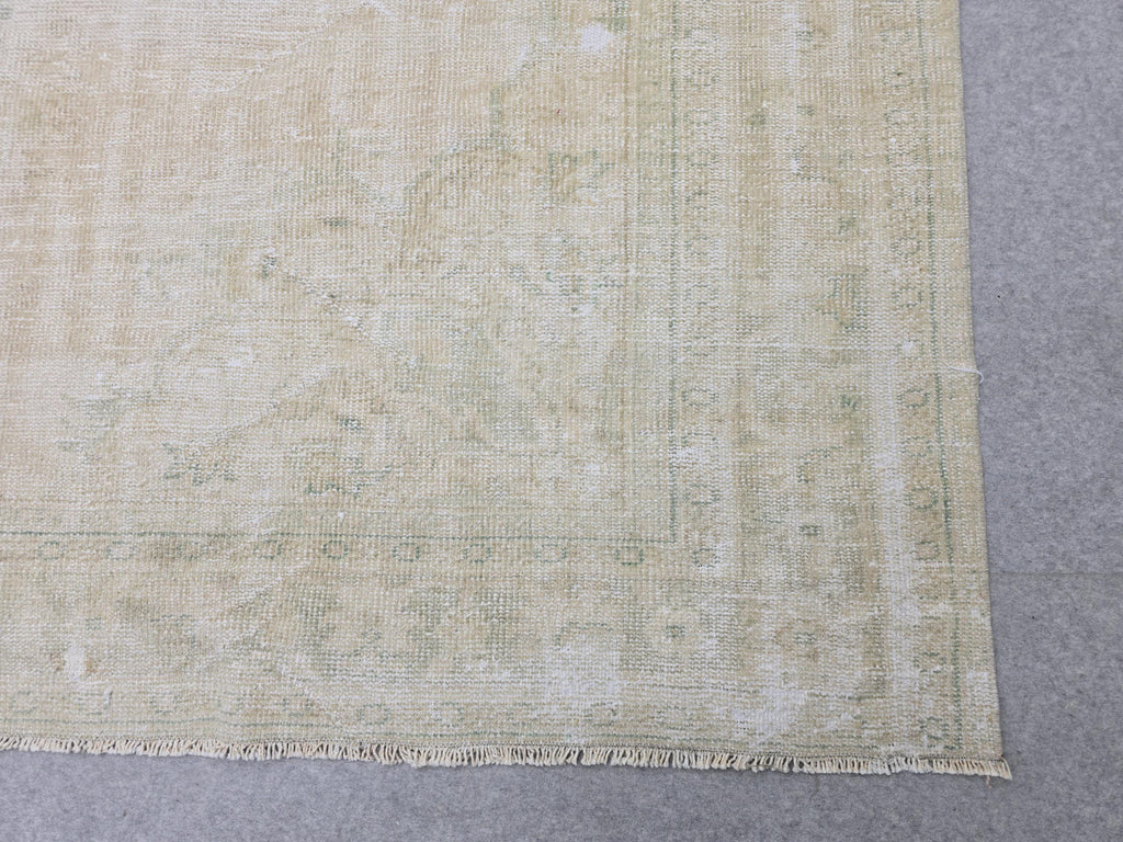 8x10 Faded Oushak Wool Area Rug Handmade Vintage Turkish //7.50x10.30 feet