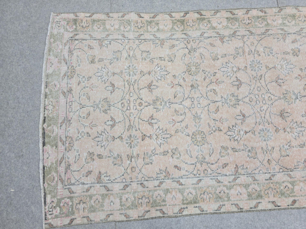 3x11 Faded Vintage Runner Rug - Handmade Wool Oushak Runner - Distressed Runner - Anatolian Runner Rug - Muted Turkish Runner
