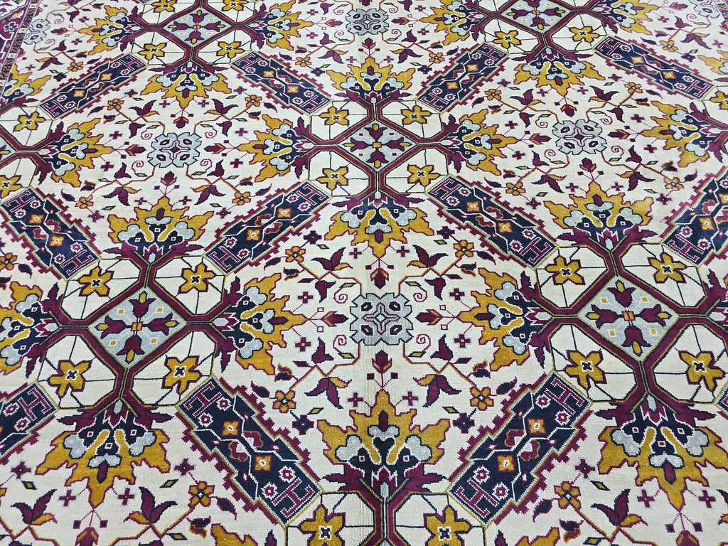 9x12 Vintage Rug Hand Knotted Traditional Anatolian Carpet